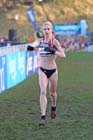 Gemma Steel (GB) finishing the BUPA Great Edinburgh Cross Country.